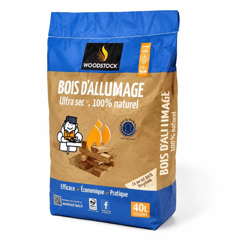 Bois d'allumage Woodstock, 40 litres